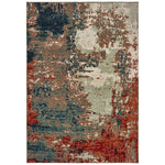 Monique W092LEL Organic Abstract Area Rug (5'3"X7'6")