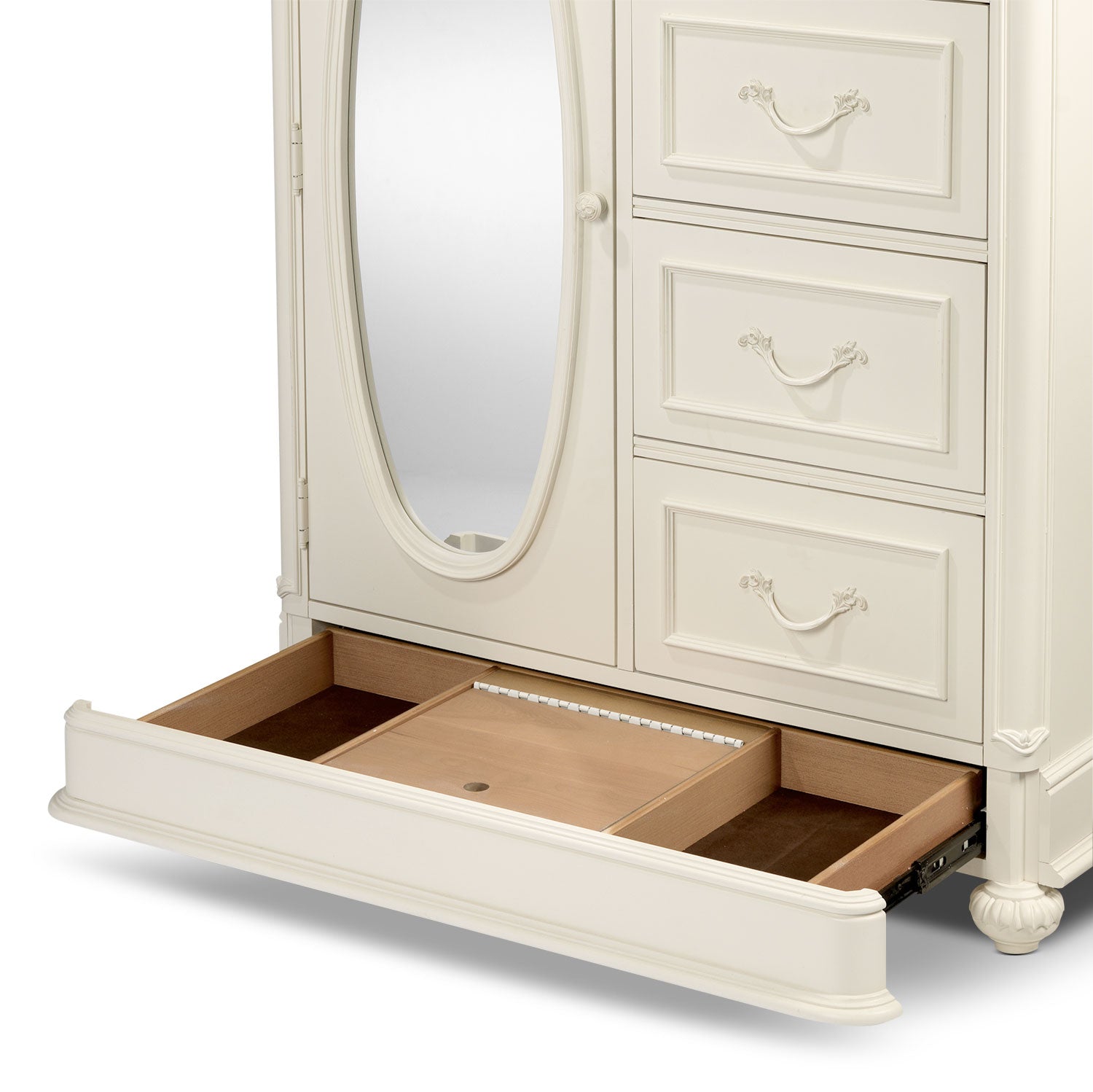 Amber Door Chest - Antique White