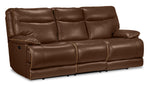 Lanette Power Reclining Sofa - Dark Brown