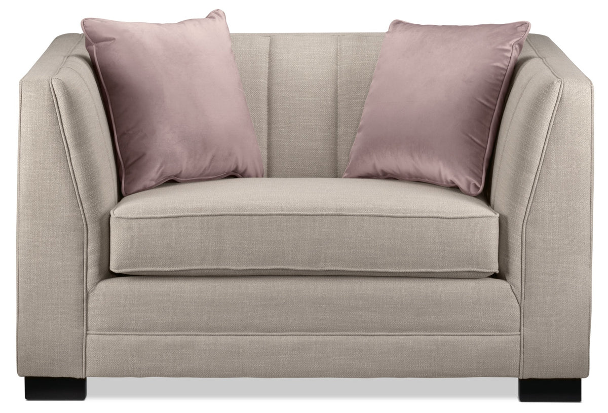 Mika Chair and a Half - Taupe