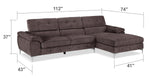 Aidhan 2-Piece Sectional with Right-Facing Chaise - Chocolate