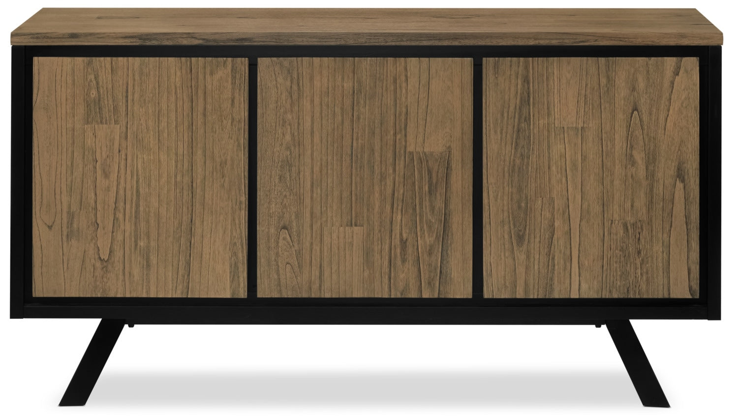 New York Server - Weathered Oak and Black