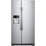 Whirlpool Monochromatic Stainless Steel Side-by-Side Refrigerator (21 Cu. Ft.) - WRS331SDHM