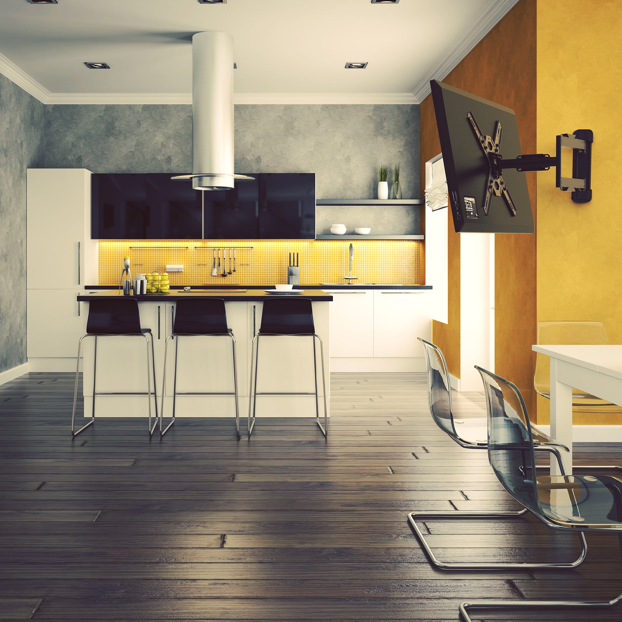 Full Motion Single Stud TV Wall Mount with 22" Extension for 26" to 60" TVs - PS300