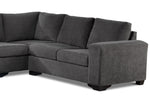 Danielle 3-Piece Sectional with Left-Facing Corner Wedge - Grey