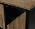 New York Server - Weathered Oak and Black