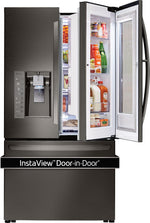LG Black Stainless Steel Counter-Depth French Door Refrigerator (24 Cu. Ft.) - LFXC24796D