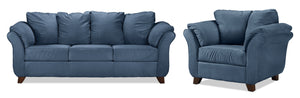 Collier Ens. Sofa et fauteuil - bleu cobalt