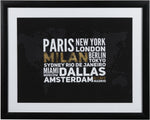 World Cities Framed Print (20" X 16")