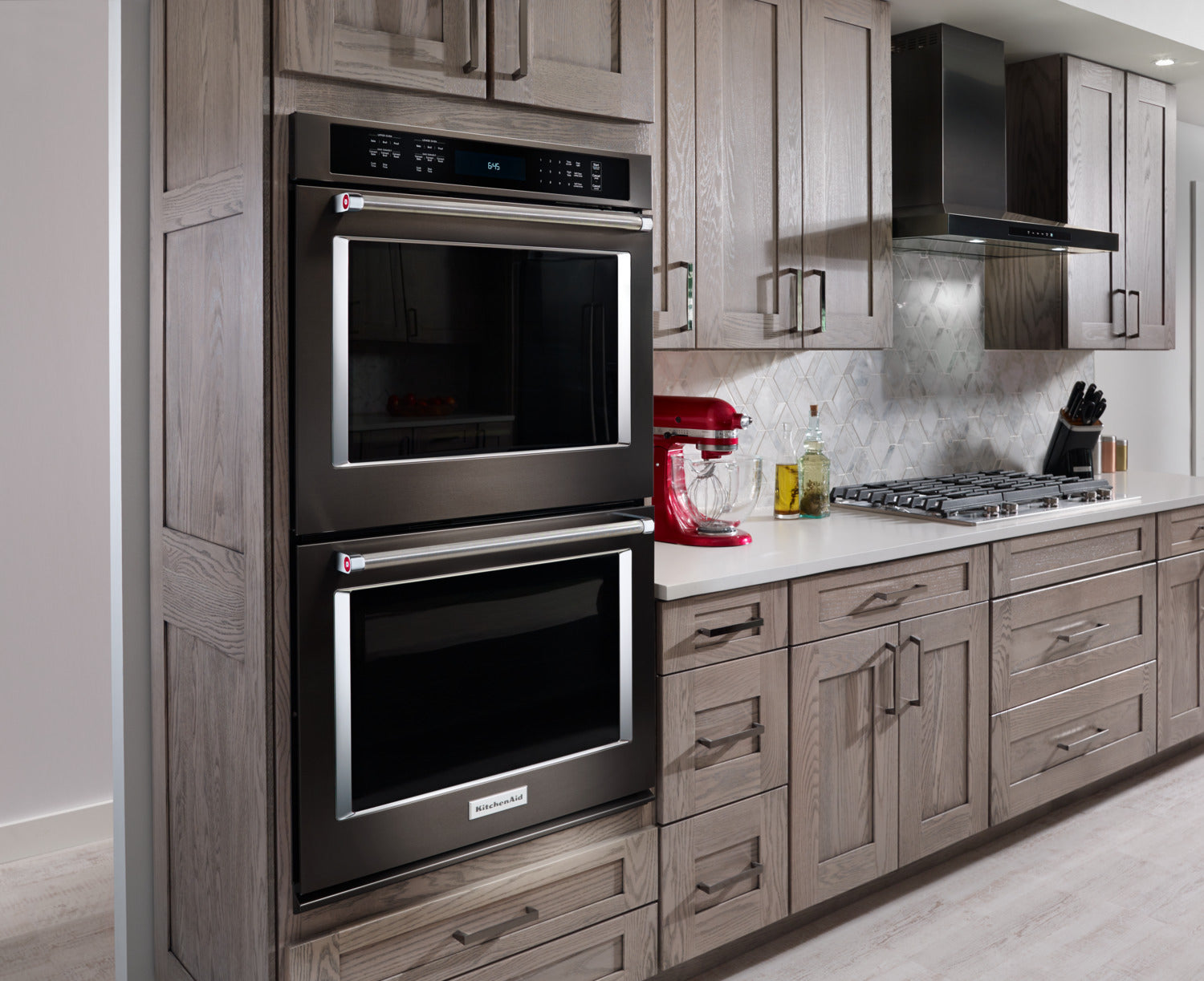 KitchenAid Black Stainless Steel Double Wall Oven (10 Cu. Ft.) - KODE500EBS
