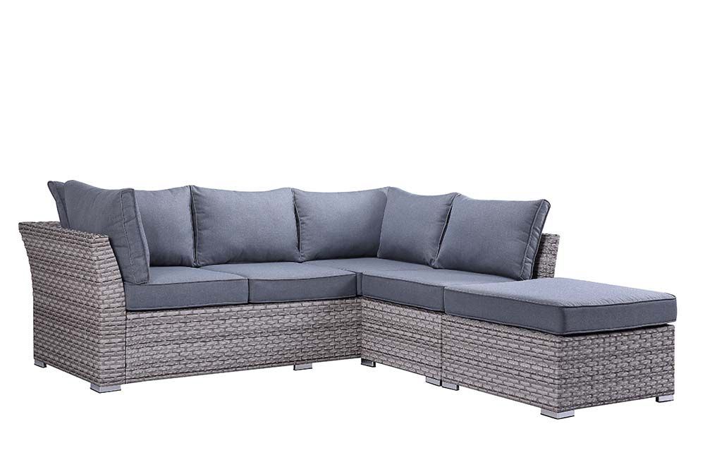 Mulvihill 4-Piece Modular Outdoor Conversation Set - Grey