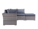 Mulvihill 4-Piece Modular Outdoor Conversation Set - Grey