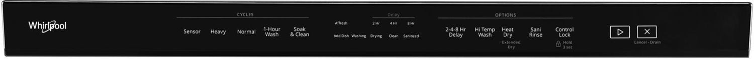 Whirlpool Black 24" Dishwasher - WDTA50SAHB