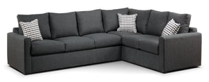 Athina Sectionnel 2 mcx avec sofa-lit grand à gauche - anthracite