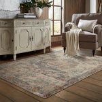 Paxton W047H7L Antiqued Scalloped Medallion Area Rug (6'7"X9'6")