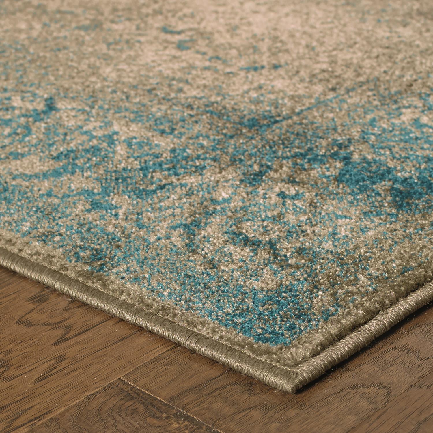 Pierce W1330EL Distressed Medallion Area Rug (9'10"X12'10")