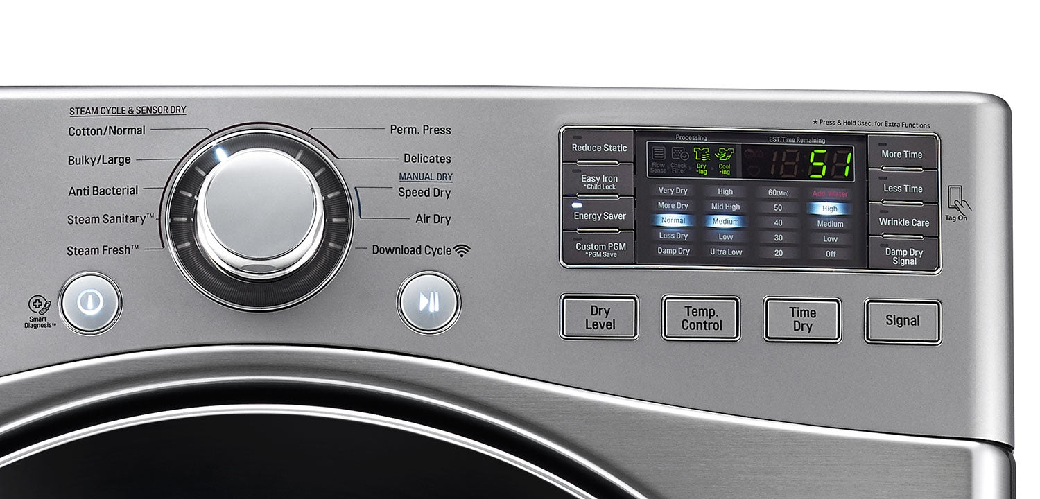 LG Graphite Steel Electric Dryer (7.4 Cu. Ft.) - DLEX3370V