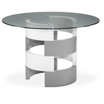 Gina Dining Table - Grey and White