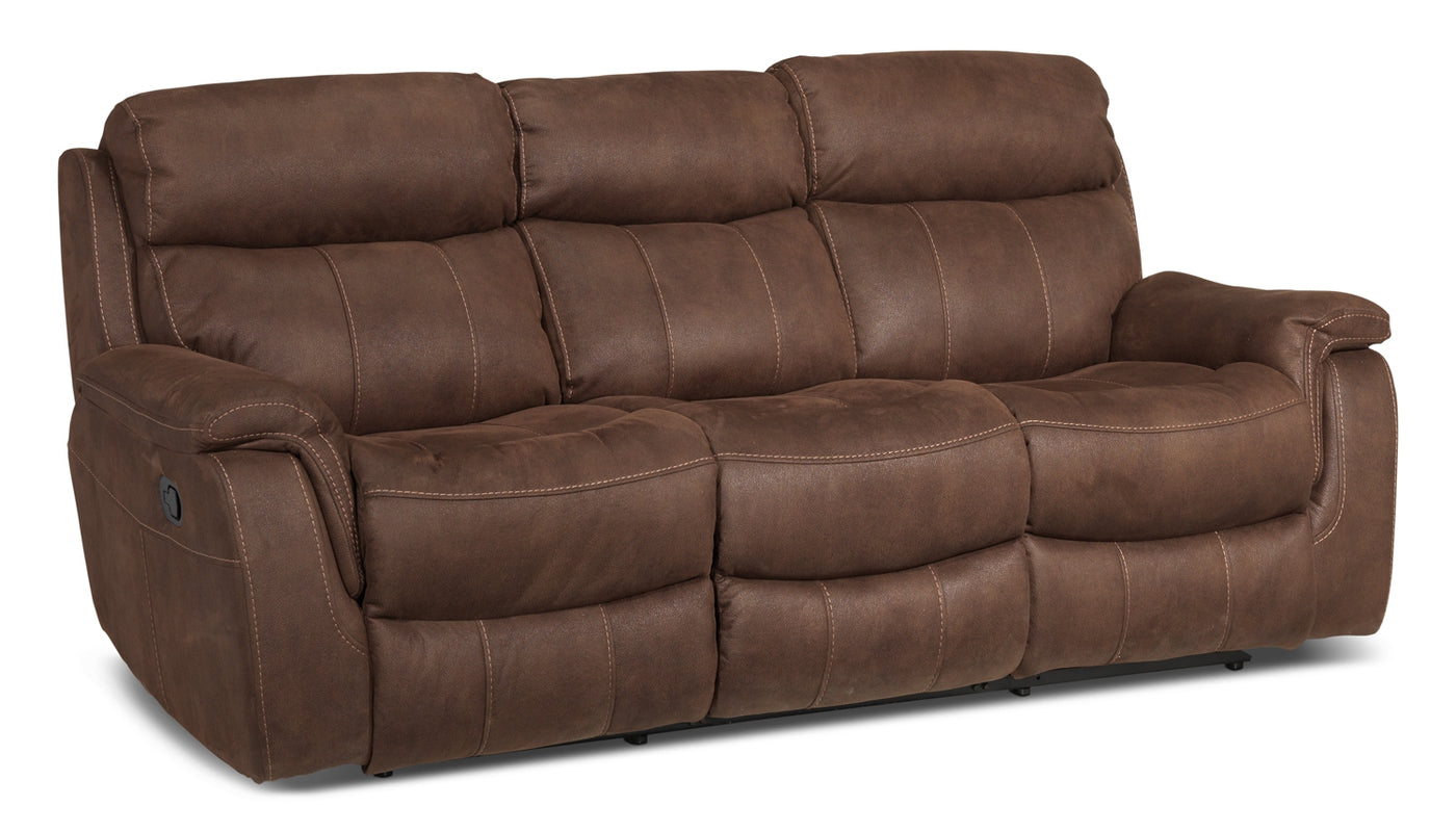 Morrow Reclining Sofa - Saddle Brown