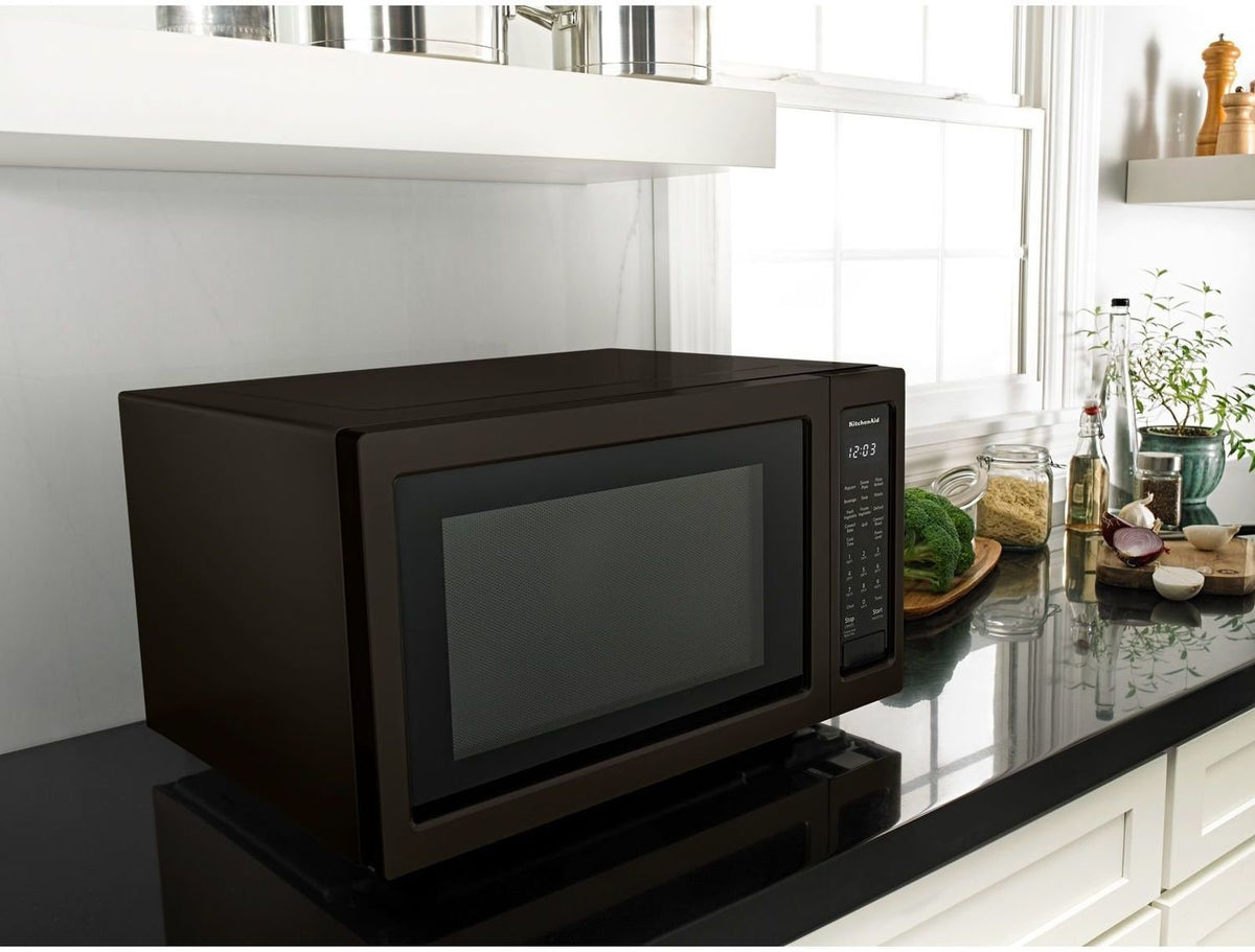 KitchenAid Black Stainless Steel Countertop Microwave (1.5 Cu. Ft.) - KMCC5015GBS