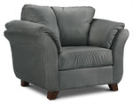 Collier Sofa and Chair Set - Dark Grey