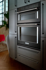 KitchenAid Black Stainless Steel Wall Oven (5.0 Cu. Ft.) w/ Microwave (1.4 Cu. Ft.) - KOCE500EBS