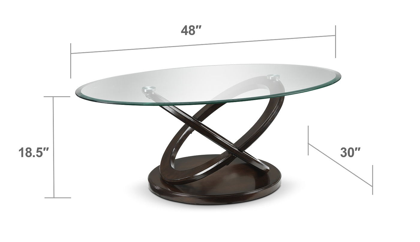 Atomic Coffee Table - Brown Cherry