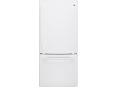 GE Réfrigérateur 20,9 pi³ avec congélateur en bas blanc GDE21DGKWW