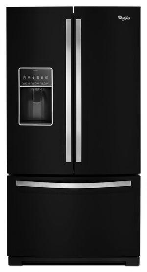 Whirlpool Réfrigérateur 26,8 pi³ porte à 2 battants Collection noire WRF757SDEE