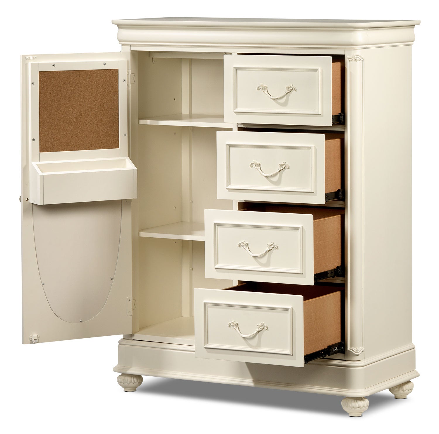 Amber Door Chest - Antique White