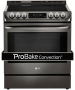 LG Appliances Black Stainless Steel Slide-In Electric Range (6.3 Cu. Ft.) - LSE4611BD
