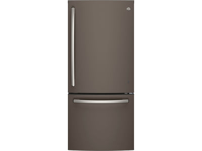 GE Réfrigérateur 20,9 pi³ avec congélateur en bas ardoise GDE21DMKES