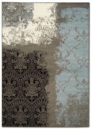 Aldridge Tapis (5 pi X 8 pi) - bleu et brun