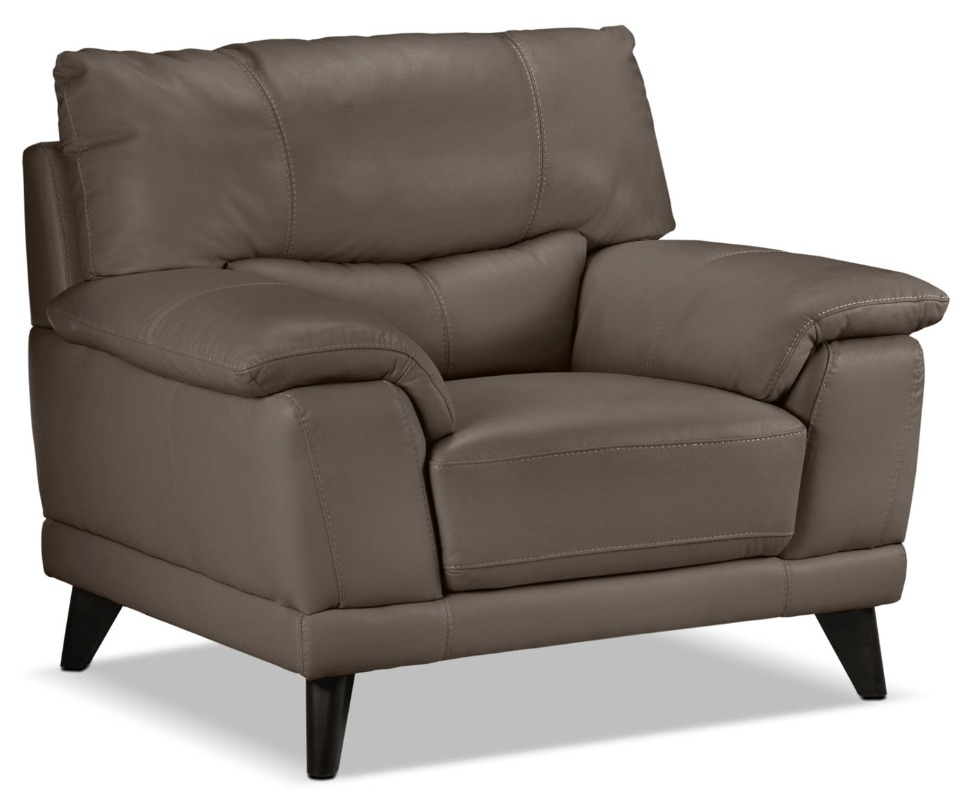Braylon Leather Sofa, Loveseat and Chair Set - African Grey
