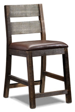 Allison Pine Pub-Height Stool - Antiqued Pine