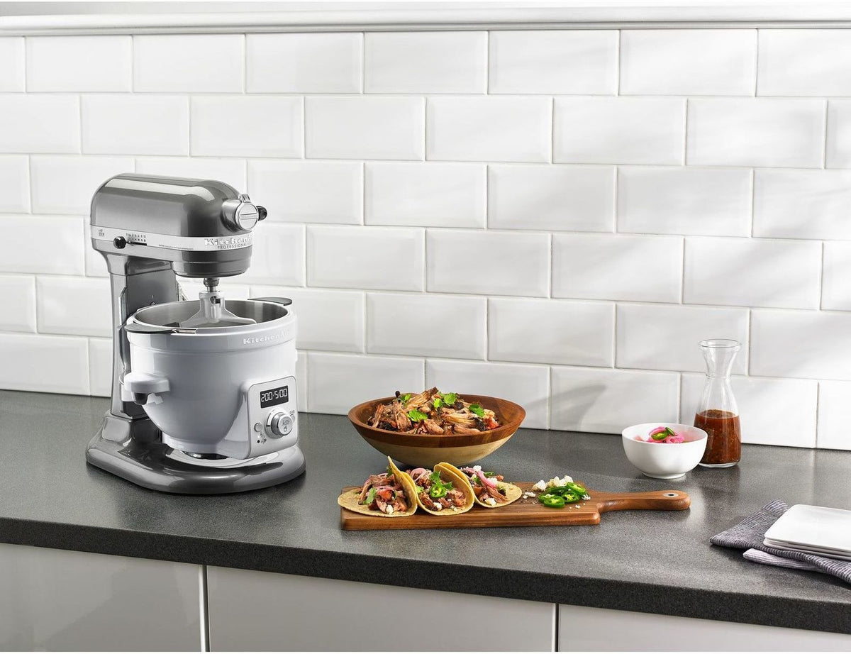 KitchenAid White Precise Heat Mixing Bowl for Bowl-Lift Stand Mixer - KSM1CBL