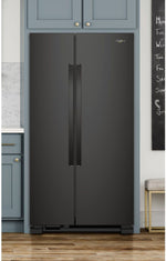 Whirlpool 33.13" 22 Cu. Ft. Black Side-by-Side Refrigerator - WRS312SNHB