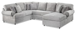 Jupiter 4-Piece Sectional with Right-Facing Chaise - Ash Grey