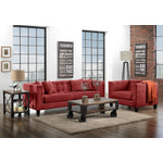 Astin Sofa, Loveseat and Chair and a Half Set - Red