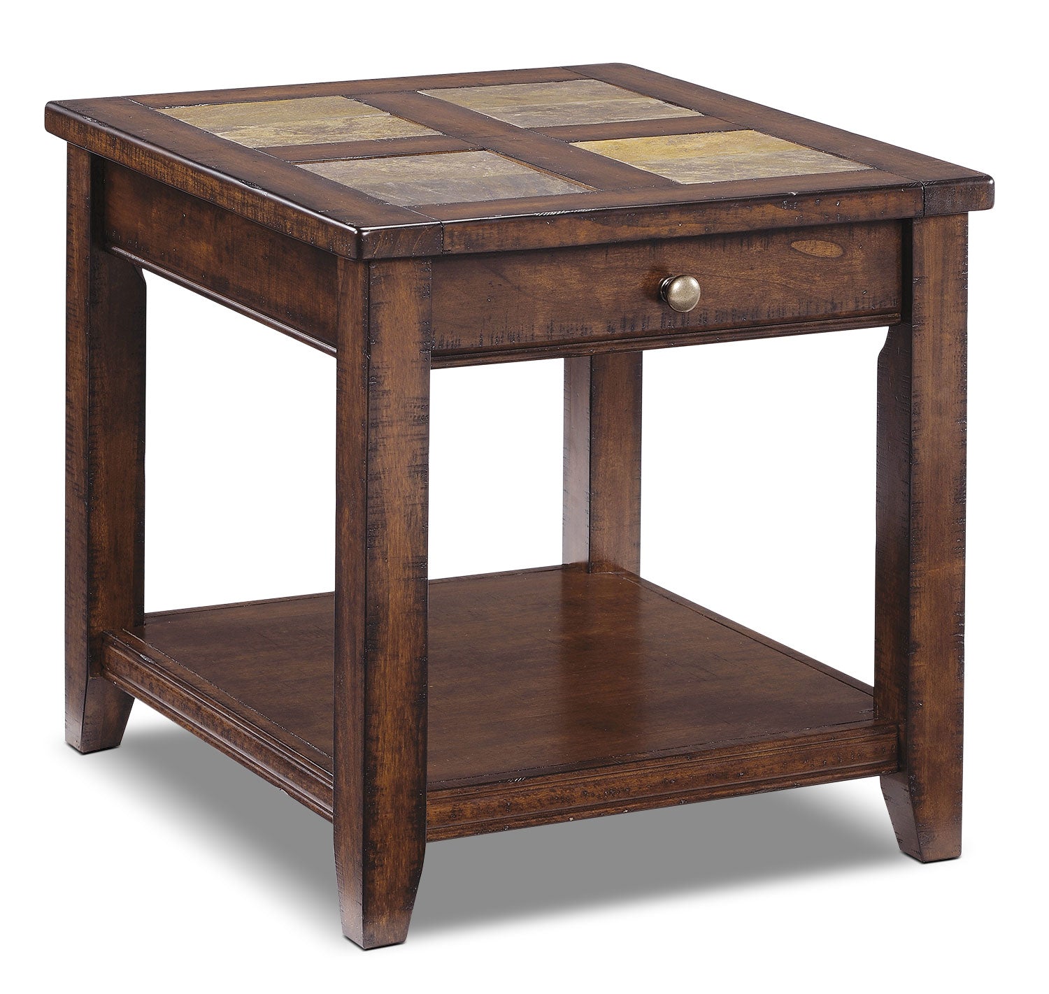 Allister End Table - Cinnamon