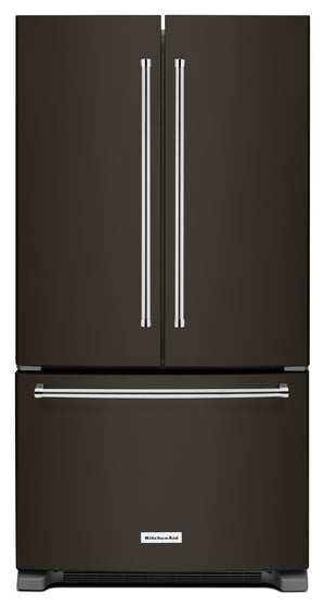 KitchenAid Réfrigérateur 20 pi³ porte à 2 battants inox noir KRFC300EBS
