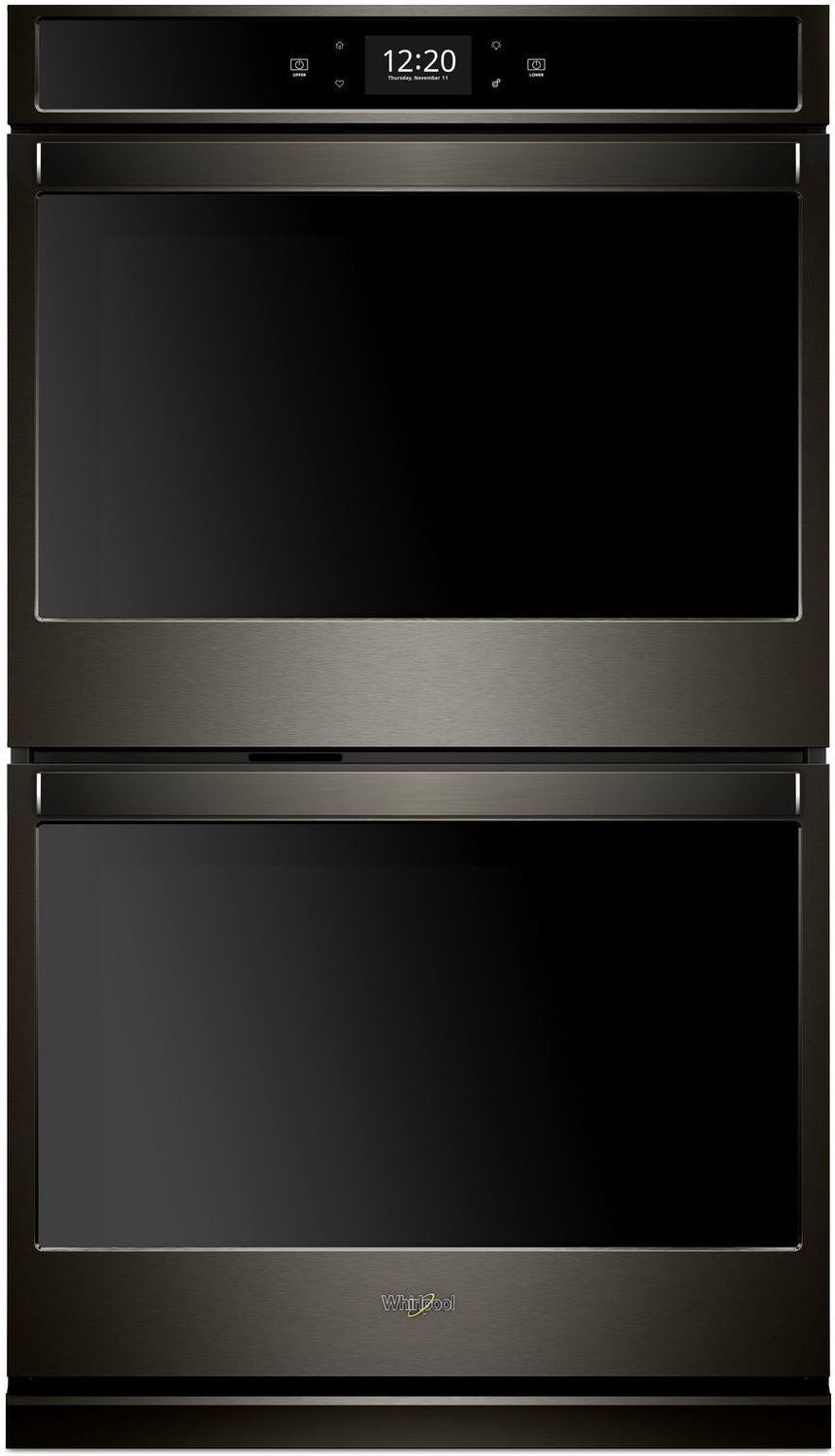 Whirlpool Black Stainless Steel Electric True Convection Double Wall Oven (8.6 Cu. Ft.) - WOD77EC7HV
