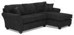 Althea 2-Piece Sectional with Right-Facing Chaise - Black