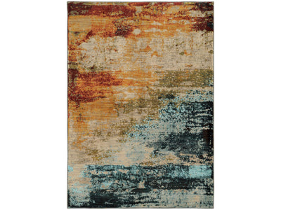 Tempe W6365AL Eroded Abstract Area Rug (3'10"X5'5")