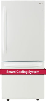 LG White Bottom-Freezer Refrigerator (22.1 Cu. Ft.) - LDNS22220W