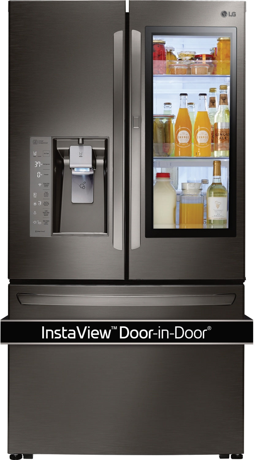 LG Black Stainless Steel Counter-Depth French Door Refrigerator (24 Cu. Ft.) - LFXC24796D
