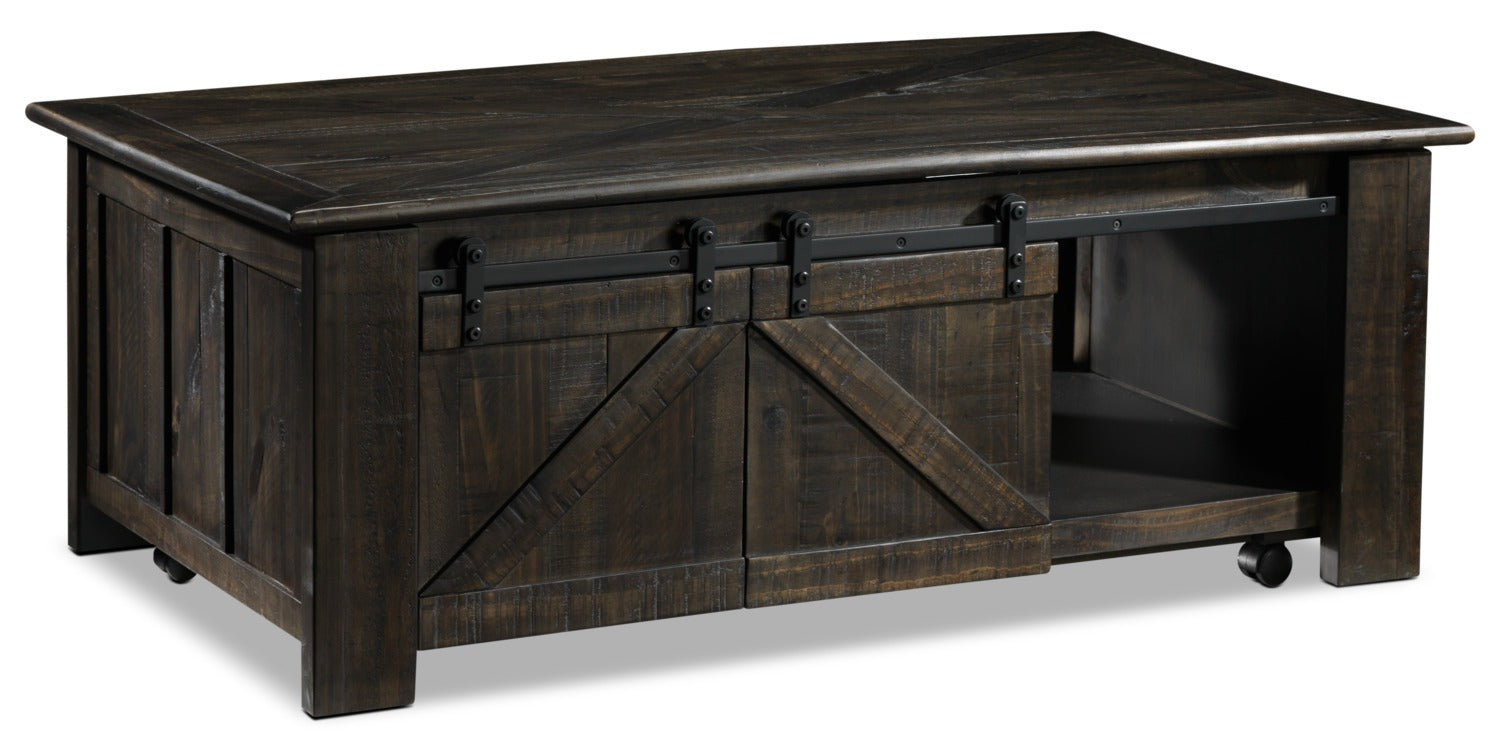 Gable 50" Lift-Top Coffee Table - Weathered Charcoal