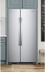 Whirlpool 33.13" 22 Cu. Ft. Monochromatic Stainless Steel Side-by-Side Refrigerator - WRS312SNHM