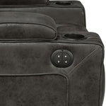 Dakota Power Reclining Loveseat - Charcoal