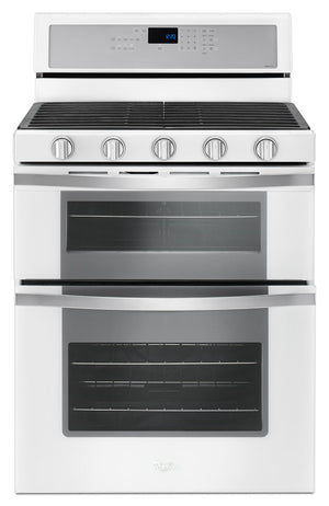 Whirlpool Cuisinière au gaz 6,0 pi³ à four double blanc WGG745S0FH